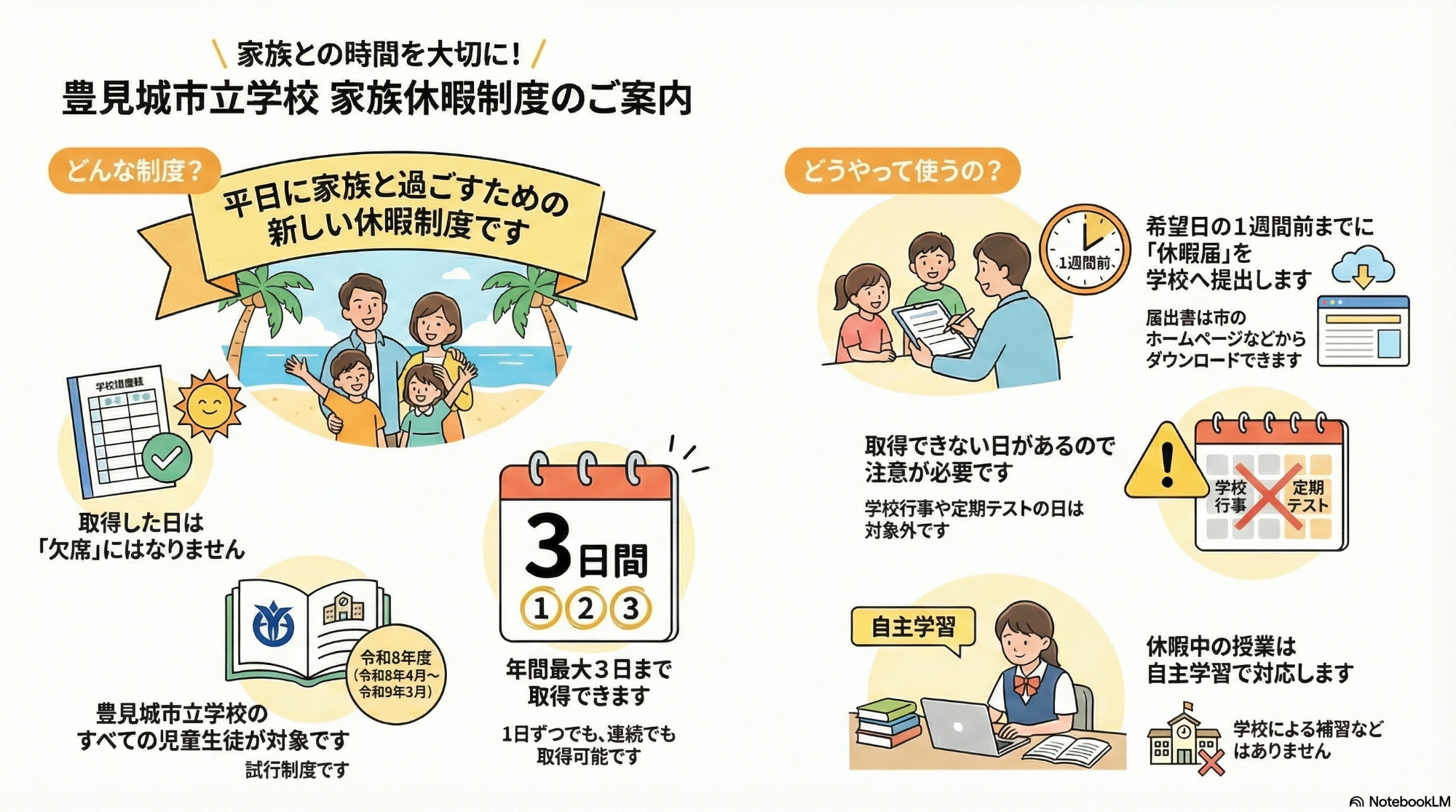 豊見城市立学校家族休暇制度の案内