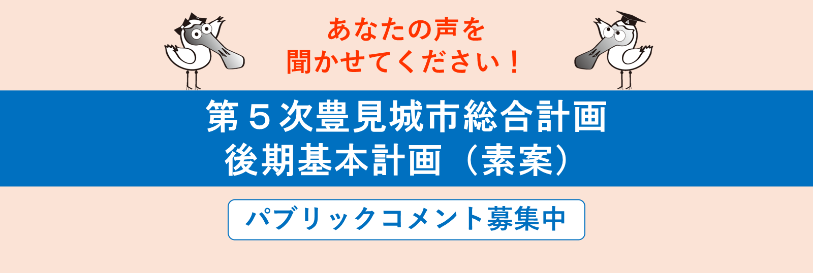 第5次豊見城市総合計画後期基本計画（素案）パブリックコメント募集中