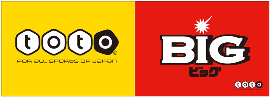 黄色の背景にtotoと書かれているロゴと赤い背景にBIGビッグと書かれているロゴの画像